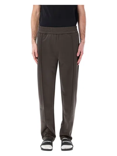 PALM ANGELS MEN'S CURVED LOGO TRACK PANTS