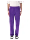 Palm Angels Curved Logo Track Pants In Purple