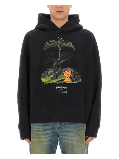 PALM ANGELS MEN'S ENZO SWEATSHIRT FROM THE TROPICS