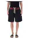 Palm Angels Shorts Logo In Black Fuchsia
