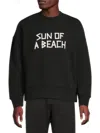 Palm Angels Men's Graphic Drop Shoulder Cotton Sweatshirt In Black
