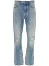 Palm Angels Monogram-print Jeans In Blue