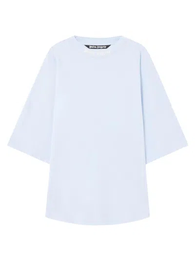 Palm Angels T-shirt Classic With Logo In Blue