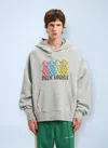 Palm Angels Multicolor Bears Hoodie In Gray