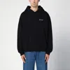Palm Angels Brand-embroidery Kangaroo-pocket Relaxed-fit Cotton-jersey Hoody In Black
