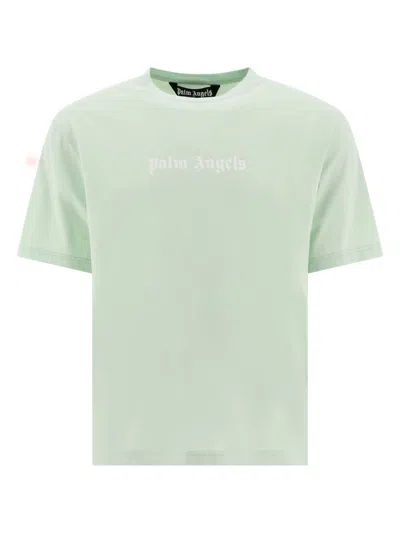 Palm Angels Men's "logo" T-shirt In Green