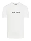 Palm Angels White Short-sleeved T-shirt With Monogram Pa Embroidery In White