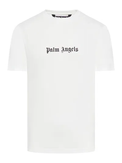 PALM ANGELS MEN'S LOGO T-SHIRT WHITE | SIZE 2XL | PMAA089C99JER003