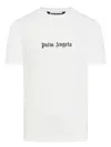 Palm Angels White Short-sleeved T-shirt With Monogram Pa Embroidery