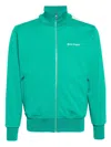 Palm Angels Track Jacket In Green-colored Technical Fabric In Green