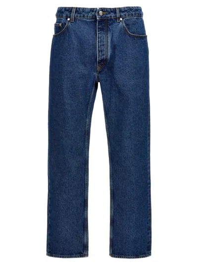 Palm Angels Men 'lw Monogram' Jeans In Blue
