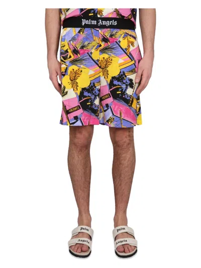 PALM ANGELS MEN'S MIAMI BERMUDA SHORTS | SIZE LARGE | PMCB044