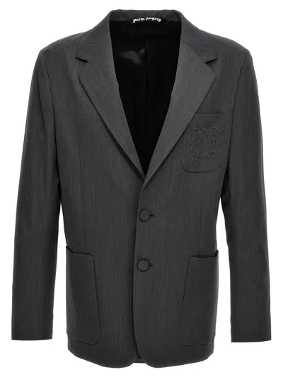 Palm Angels Men 'monogram Pocket' Blazer