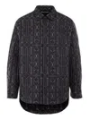 Palm Angels Quilted All Monogram Outerwear With Snap Buttons In Grey
