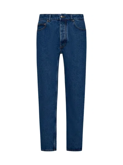 Palm Angels Men Monogram Straight Leg Jeans