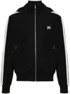 Palm Angels Nylon Blend Windbreaker With Ribbed Cuffs And Stand Collar In Black