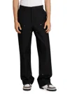 Palm Angels Monogram Workwear Pants In Black White