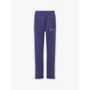 Palm Angels Logo-print Side-stripe Track Pants In Navy