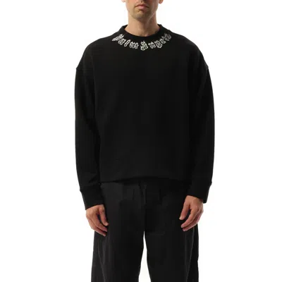 PALM ANGELS MEN'S NECK LOGO SWEATSHIRT