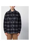 Palm Angels Plaid Check Studded Wool Overshirt