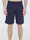 Palm Angels Logo Swimshorts Featuring Pockets In Blue