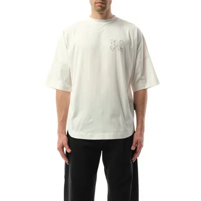 Palm Angels Men's Pa Monogram Over T-shirt In Off White