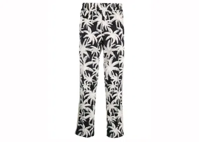 Pre-owned Palm Angels Men's  All Over Palms Trackpants In White/black