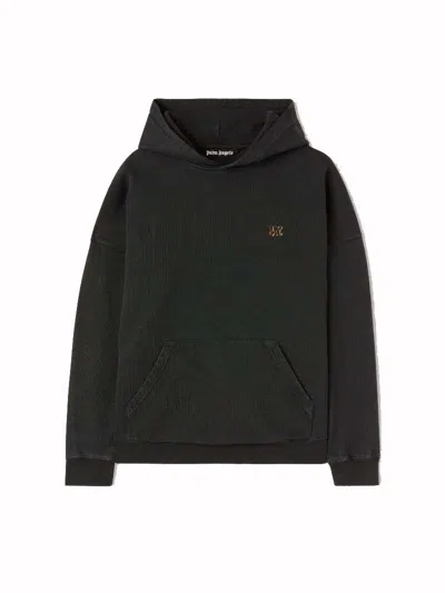 Pre-owned Palm Angels Men's  Back Foggy Pa Hoodie In Black/white
