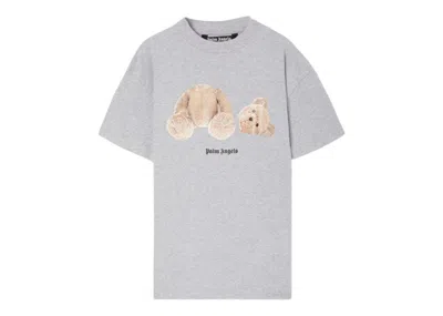 Pre-owned Palm Angels Men's  Bear Classic T-shirt In 0860 Melange Grey/brown