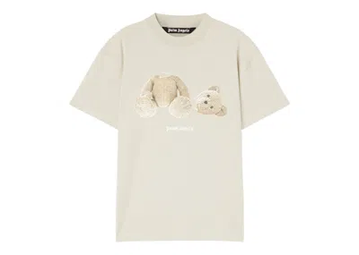 Pre-owned Palm Angels Men's  Bear Classic T-shirt In Beige/brown
