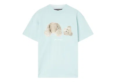 Pre-owned Palm Angels Men's  Bear Classic T-shirt In Light Blue/brown
