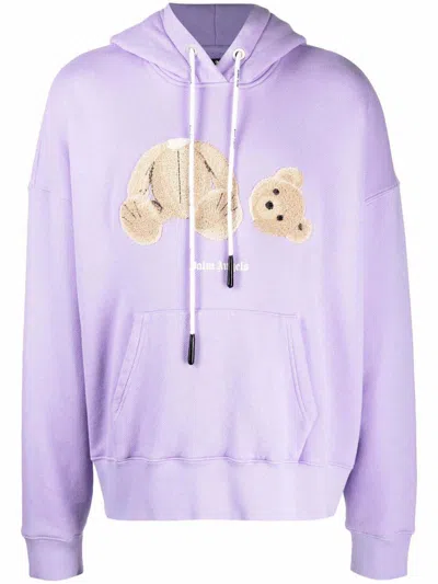 Pre-owned Palm Angels Men's  Bear Hoodie In Lilac