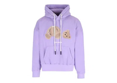 Pre-owned Palm Angels Men's  Bear Hoodie In Lilac Purple