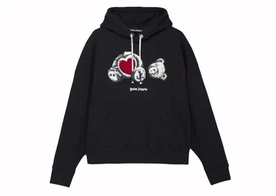 Pre-owned Palm Angels Men's  Bear In Love Hoodie In Black