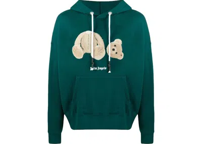 Pre-owned Palm Angels Men's  Bear Relaxed Fit Sweatshirt In Dark Green