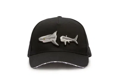 Pre-owned Palm Angels Men's  Broken Shark Cap In Black/grey In Multi