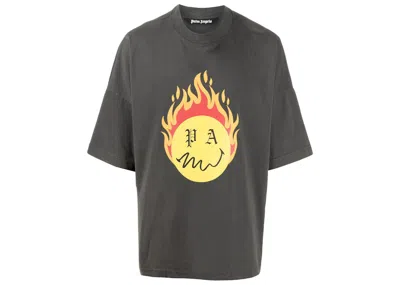 Pre-owned Palm Angels Men's  Burning Head T-shirt In Black