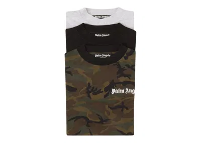 Pre-owned Palm Angels Men's  Camo Tripack Classic T-shirt In Multi