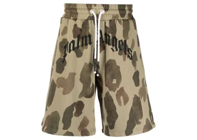 Pre-owned Palm Angels Men's  Camouflage Military Pattern Shorts In Brown