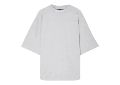 Pre-owned Palm Angels Men's  Classic Logo Over T-shirt In 0801 Melange Grey/white