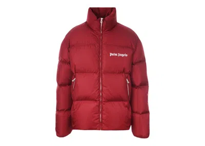 Pre-owned Palm Angels Men's  Classic Track Down Jacket In Red/white In Multi