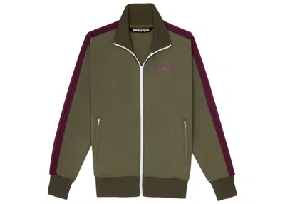 Pre-owned Palm Angels Men's  College Track Jacket In Military/purple