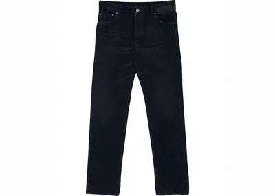 Pre-owned Palm Angels Men's  Corduroy Logo Regular 5 Pocket Pants In Black