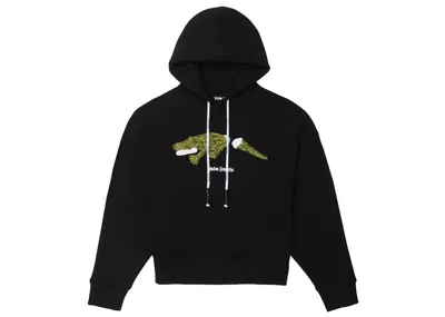 Pre-owned Palm Angels Men's  Crocodile Hoodie In Black