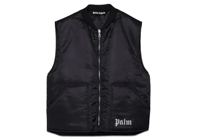 Pre-owned Palm Angels Men's  Curved Logo Vest In Black