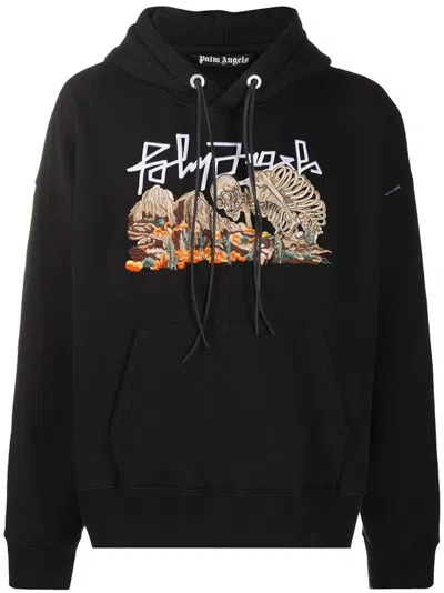 Pre-owned Palm Angels Men's  Desert Skull Hoodie In Black