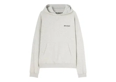 Pre-owned Palm Angels Men's  Embroideredlogo Hoodie In Grey In Gray