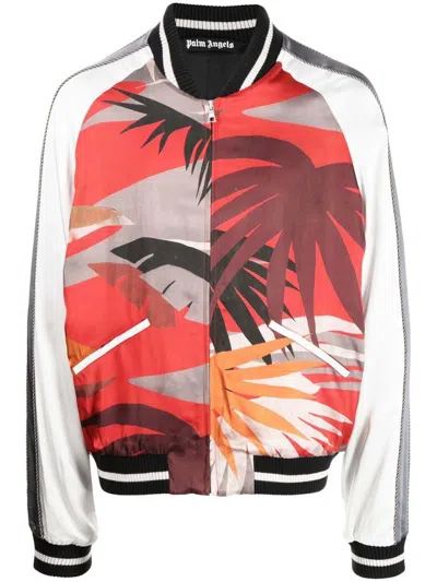 Pre-owned Palm Angels Men's  Hawaiian Bomber Jacket