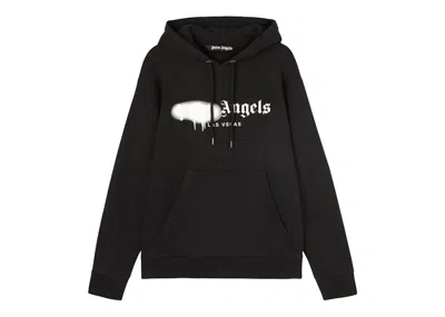 Pre-owned Palm Angels Men's  Las Vegas Sprayed Hoodie In Black/white In Multi