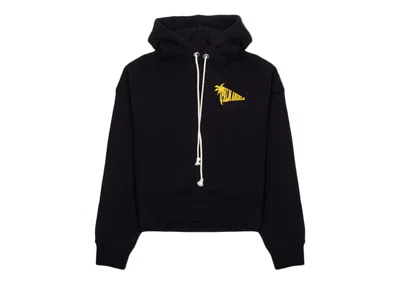 Pre-owned Palm Angels Men's  Location Unknown Hoodie In Black/yellow